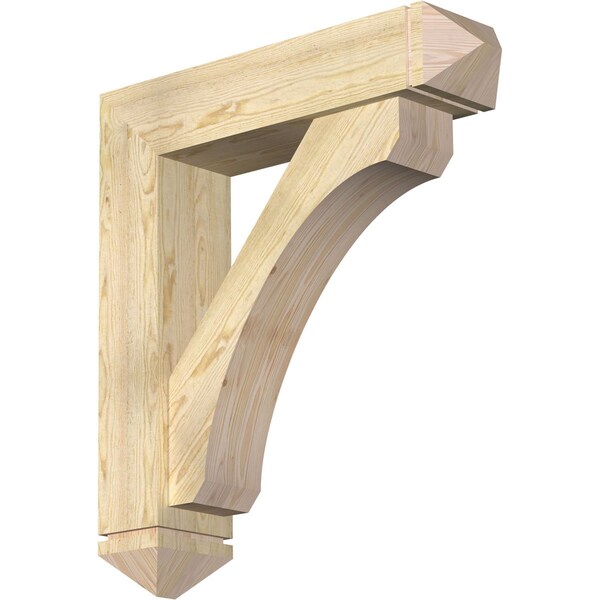 Ekena Millwork Legacy Arts and Crafts Rough Sawn Bracket w/ Offset Brace, Douglas Fir, 8"W x 34"D x 38"H BKT0806X34X38LEC03RDF - main